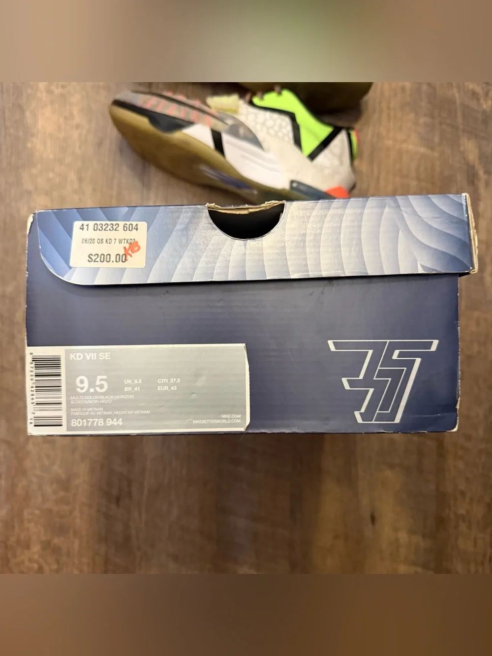 Nike KD 7 VII SE What The KD Multicolor Durant Men’s Size 9.5 Sneakers Shoes